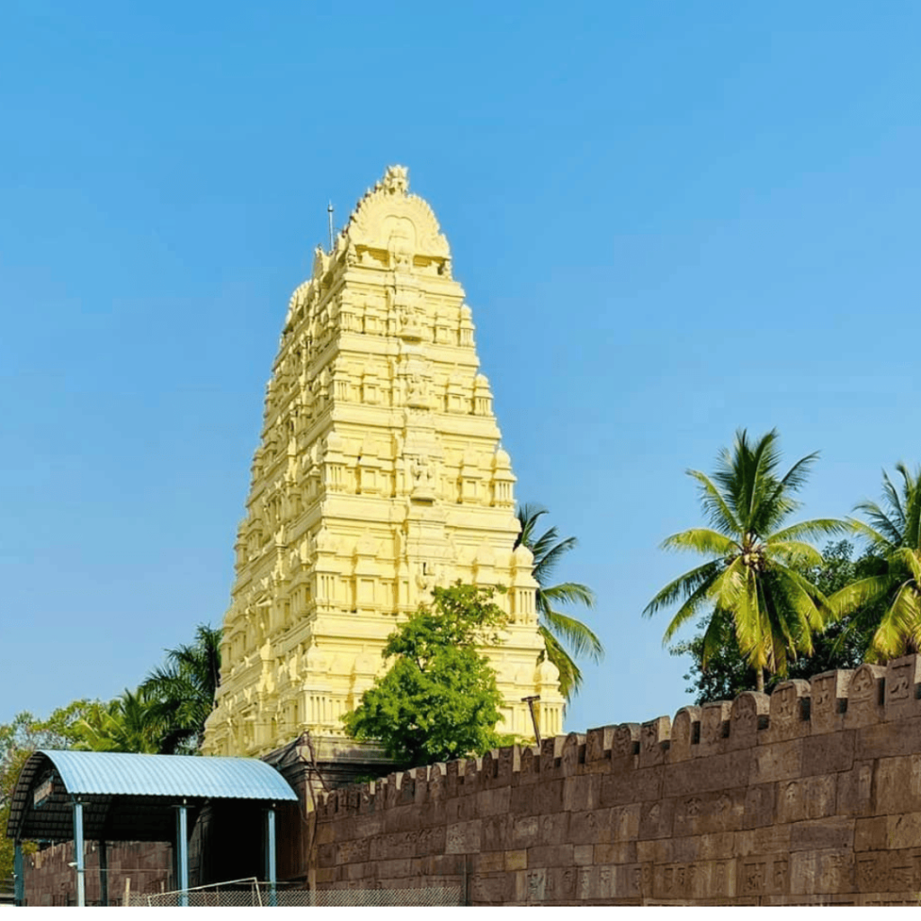 Powerful Siva temples near Hyderabad- Srisailam temple gopuram