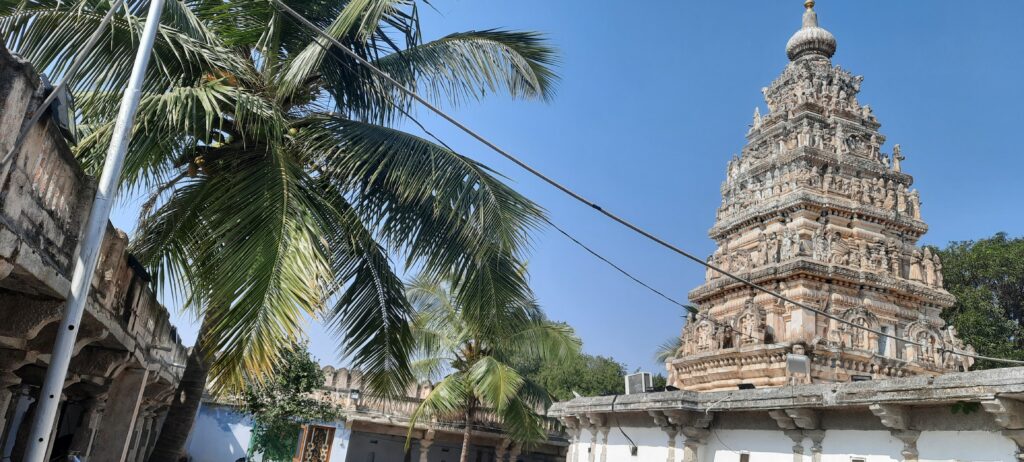 Temple Gopuram of old Ammapalli sitaram temple