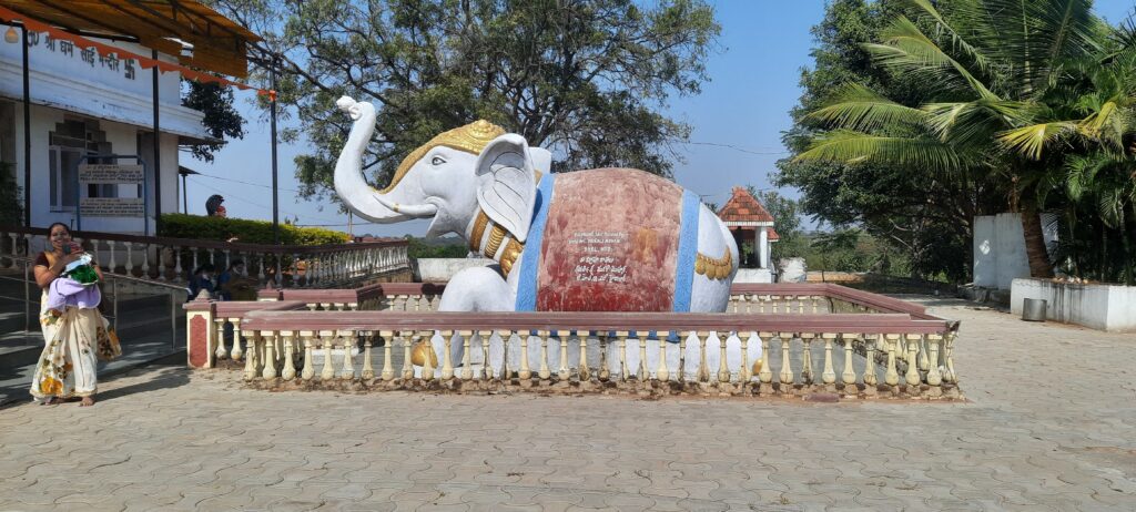 Big elephant statue, Dharma Saibaba temple near Shamshabad, Hyd